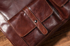 Cool Leather Mens Travel Bag Overnight Bag Work Handbag Business Bag for Men - iwalletsmen