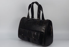 Cool Leather Mens Travel Bag Overnight Bag Work Handbag Business Bag for Men - iwalletsmen
