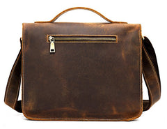 Cool Leather Mens Vintage Brown Small Side Bag Messenger Bag Shoulder Bag for Men - iwalletsmen