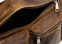 Cool Leather Mens Vintage Brown Small Side Bag Messenger Bag Shoulder Bag for Men - iwalletsmen