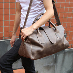 Cool Leather Mens Weekender Bag Travel Bags Shoulder Bags for men - iwalletsmen