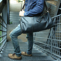 Cool Leather Mens Weekender Bags Travel Bag Shoulder Bags for Men - iwalletsmen