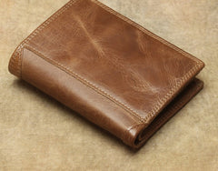 Cool Leather Mens Small Wallet billfold Bifold Wallet Front Pocket Wallet for Men - iwalletsmen