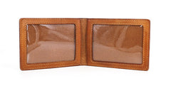 Cool Leather Mens license Wallet Front Pocket Wallets Small License Holder for Men - iwalletsmen