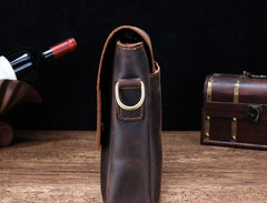 Cool Leather Messenger Bag Side Bag Vintage Shoulder Bag For Men - iwalletsmen