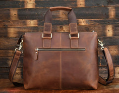 Cool Leather Briefcase 13inch Handbag Work Bag Business Bag Shoulder Bag For Men - iwalletsmen