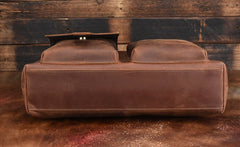 Cool Leather Briefcase 13inch Handbag Work Bag Business Bag Shoulder Bag For Men - iwalletsmen