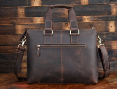 Cool Leather Briefcase 13inch Handbag Work Bag Business Bag Shoulder Bag For Men - iwalletsmen