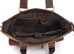 Cool Leather Briefcase 13inch Handbag Work Bag Business Bag Shoulder Bag For Men - iwalletsmen