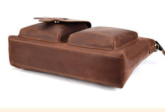Cool Leather Briefcase 13inch Handbag Work Bag Business Bag Shoulder Bag For Men - iwalletsmen