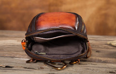 Cool Leather Tan Belt Bag Belt Pouch for Men Mini Shoulder Bag For Men - iwalletsmen