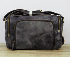 Cool Leather Small Mens Barrel Side Bag Bucket Shoulder Bag Messenger Bag for Men - iwalletsmen