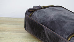 Cool Leather Small Mens Barrel Side Bag Bucket Shoulder Bag Messenger Bag for Men - iwalletsmen