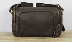 Cool Leather Small Mens Barrel Side Bag Bucket Shoulder Bag Messenger Bag for Men - iwalletsmen