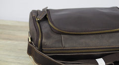 Cool Leather Small Mens Barrel Side Bag Bucket Shoulder Bag Messenger Bag for Men - iwalletsmen