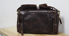 Cool Leather Small Mens Barrel Side Bag Bucket Shoulder Bag Messenger Bag for Men - iwalletsmen