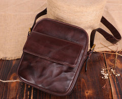 Cool Leather Small Side Bag Messenger Bag Small Shoulder Bags For Men - iwalletsmen