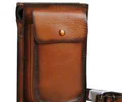 Cool Mens Leather Belt Pouch Belt Bag Waist Bag Small Shoulder Bag for Men - iwalletsmen