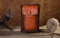 Cool Mens Leather Belt Pouch Belt Bag Waist Bag Small Shoulder Bag for Men - iwalletsmen