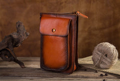 Cool Mens Leather Belt Pouch Belt Bag Waist Bag Small Shoulder Bag for Men - iwalletsmen