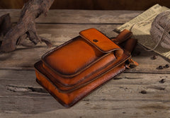 Cool Mens Leather Belt Pouch Belt Bag Waist Bag Small Shoulder Bag for Men - iwalletsmen