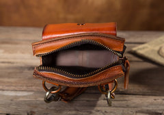 Cool Mens Leather Belt Pouch Belt Bag Waist Bag Small Shoulder Bag for Men - iwalletsmen