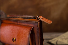 Cool Mens Leather Belt Pouch Belt Bag Waist Bag Small Shoulder Bag for Men - iwalletsmen