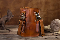 Cool Mens Leather Belt Pouch Belt Bag Waist Bag Small Shoulder Bag for Men - iwalletsmen