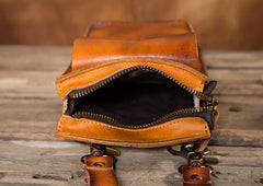 Cool Mens Leather Belt Pouch Belt Bag Waist Bag Small Shoulder Bag for Men - iwalletsmen