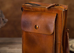 Cool Mens Leather Belt Pouch Belt Bag Waist Bag Small Shoulder Bag for Men - iwalletsmen