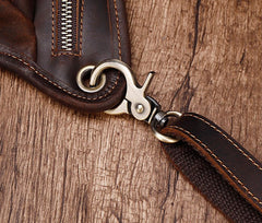 Cool Leather Small Side Bag Messenger Bag Waist Bag Small Shoulder Bag For Men - iwalletsmen