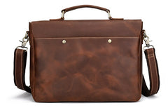 Cool Leather Mens Vintage Briefcases Work Bag Business Bag Handbag Laptop Bag For Men - iwalletsmen