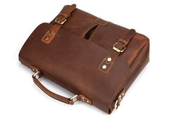 Cool Leather Mens Vintage Briefcases Work Bag Business Bag Handbag Laptop Bag For Men - iwalletsmen