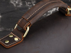 Cool Leather Mens Vintage Briefcases Work Bag Business Bag Handbag Laptop Bag For Men - iwalletsmen