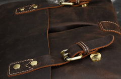 Cool Leather Mens Vintage Briefcases Work Bag Business Bag Handbag Laptop Bag For Men - iwalletsmen