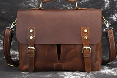 Cool Leather Mens Vintage Briefcases Work Bag Business Bag Handbag Laptop Bag For Men - iwalletsmen