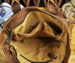 Cool Leather Vintage Brown Handbag Mens Backpacks Travel Backpack School Backpack for Men - iwalletsmen