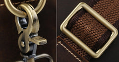 Cool Leather Vintage Small Side Bags Waist Bag Belt Pouch Small Shoulder Bags For Men - iwalletsmen