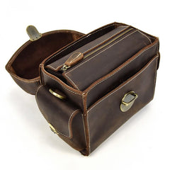 Cool Men Leather Camera Bag Canon Vintage Messenger Shoulder bag For Men - iwalletsmen