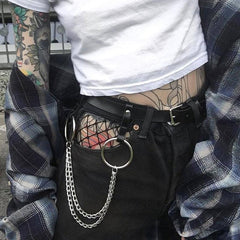 Cool Womens Mens Big Rings Double Pants Chain Jeans Chain Jean Chain Wallet Chain For Men - iwalletsmen