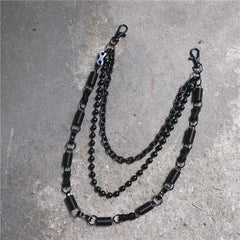 Cool Men's Black Triple Pants Chain Punk Wallet Chain Jeans Chain Jean Chain For Men - iwalletsmen