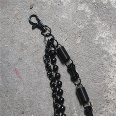 Cool Men's Black Triple Pants Chain Punk Wallet Chain Jeans Chain Jean Chain For Men - iwalletsmen