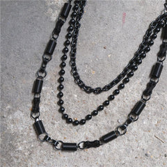 Cool Men's Black Triple Pants Chain Punk Wallet Chain Jeans Chain Jean Chain For Men - iwalletsmen