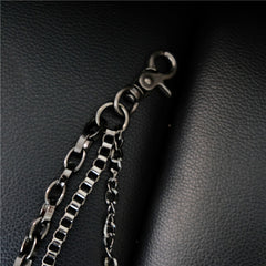 Cool Men's Cross Three Layer Wallet Chain Pants Chain Punk Biker Wallet Chain For Men - iwalletsmen
