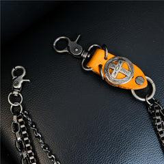 Cool Men's Cross Three Layer Wallet Chain Pants Chain Punk Biker Wallet Chain For Men - iwalletsmen