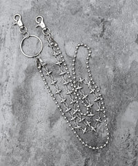 Stylish Men's Womens Double Bead Stainless Steel Pants Chain Biker Wallet Chain For Men - iwalletsmen