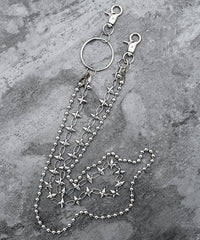 Stylish Men's Womens Double Beaded Stainless Steel Pants Chain Biker Wallet Chain For Men - iwalletsmen