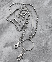 Stylish Men's Womens Double Bead Stainless Steel Pants Chain Biker Wallet Chain For Men - iwalletsmen