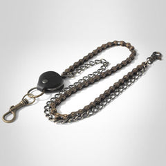 Cool Men's Brass Double Silver Long Biker Wallet Chain Pants Chain For Men - iwalletsmen