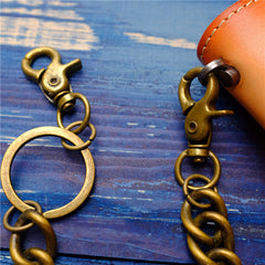 Cool Men's Brass Pants Chains Punk Fashion Gold Wallet Chains For Men - iwalletsmen